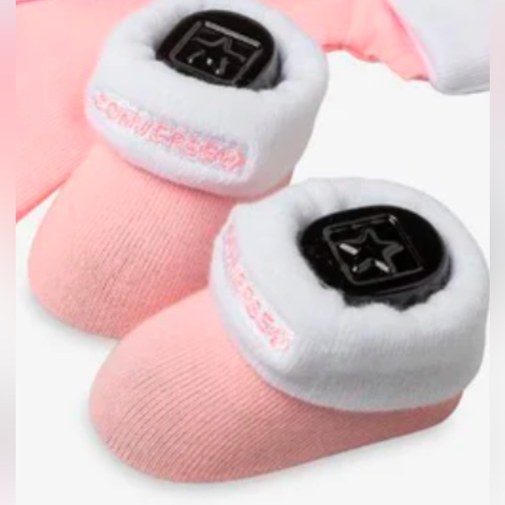 Converse Baby Socks Pink White